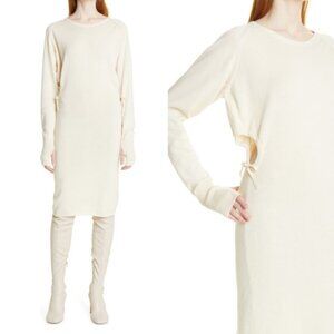 Birgitte Herskind x Vanessa Hong Dawn Cutout Sweater Dress Cream Size S NWT